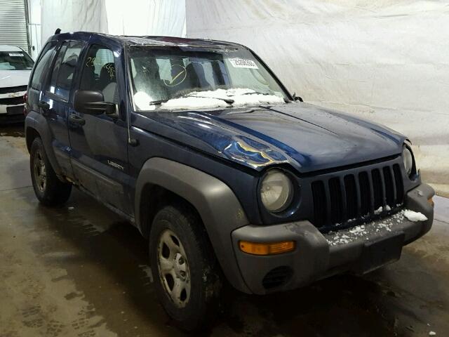 1J4GL48K34W253796 - 2004 JEEP LIBERTY SP BLUE photo 1