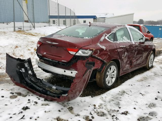 1C3CCCAB2HN500220 - 2017 CHRYSLER 200 LIMITE RED photo 4