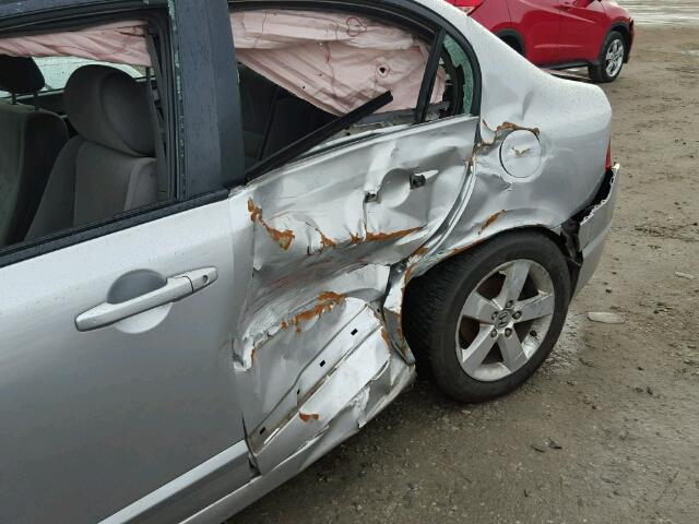 1HGFA16837L062724 - 2007 HONDA CIVIC EX ვერცხლისფერი ფოტო 10