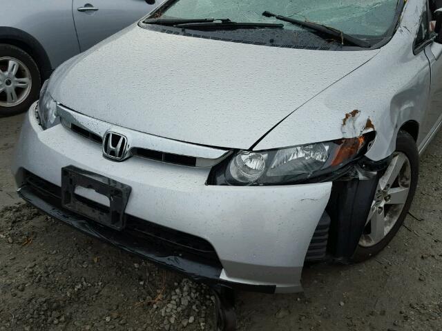 1HGFA16837L062724 - 2007 HONDA CIVIC EX SILVER photo 9