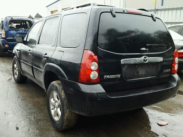 4F2YZ04115KM31745 - 2005 MAZDA TRIBUTE S BLACK photo 3