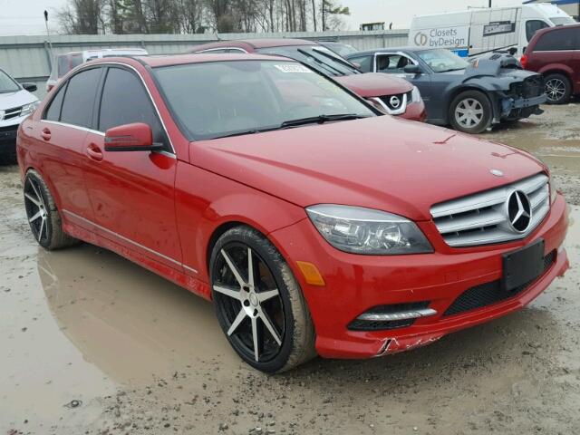 WDDGF5EB8BF648728 - 2011 MERCEDES-BENZ C 300 RED photo 1