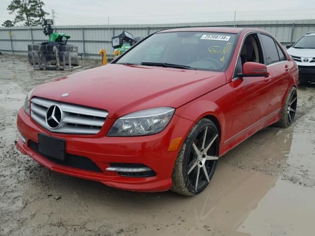 WDDGF5EB8BF648728 - 2011 MERCEDES-BENZ C 300 RED photo 2