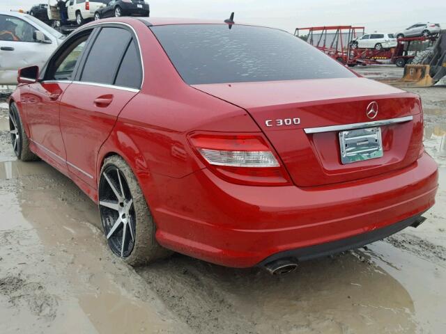 WDDGF5EB8BF648728 - 2011 MERCEDES-BENZ C 300 RED photo 3