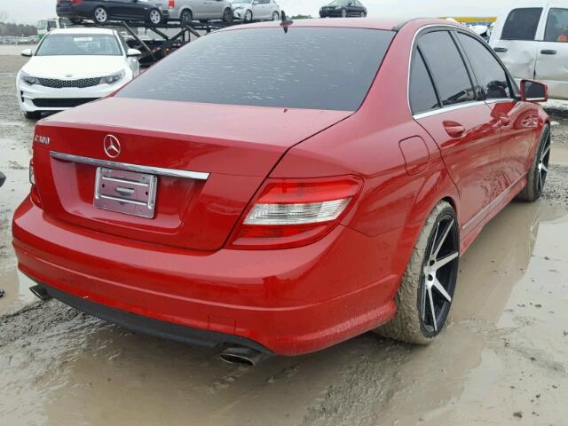 WDDGF5EB8BF648728 - 2011 MERCEDES-BENZ C 300 RED photo 4