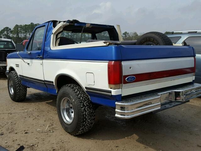 1FMEU15N0LLB28807 - 1990 FORD BRONCO U10 BLUE photo 3