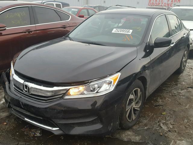 1HGCR2F34HA205070 - 2017 HONDA ACCORD LX BLACK photo 2