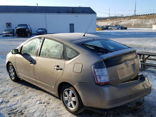 JTDKB20U353063021 - 2005 TOYOTA PRIUS TAN photo 3