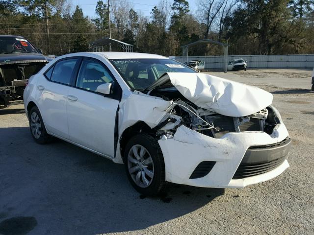 2T1BURHE7EC012399 - 2014 TOYOTA COROLLA L WHITE photo 1