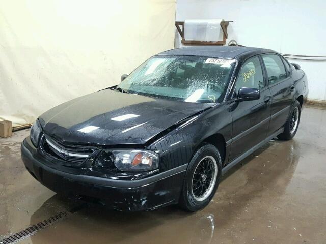 2G1WF52E149334461 - 2004 CHEVROLET IMPALA BLACK photo 2