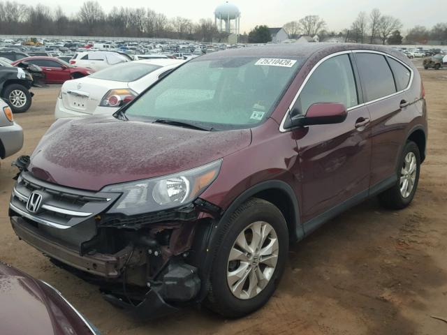 5J6RM4H54EL100623 - 2014 HONDA CR-V EX BURGUNDY photo 2