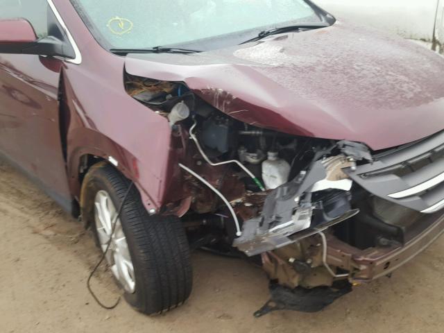 5J6RM4H54EL100623 - 2014 HONDA CR-V EX BURGUNDY photo 9