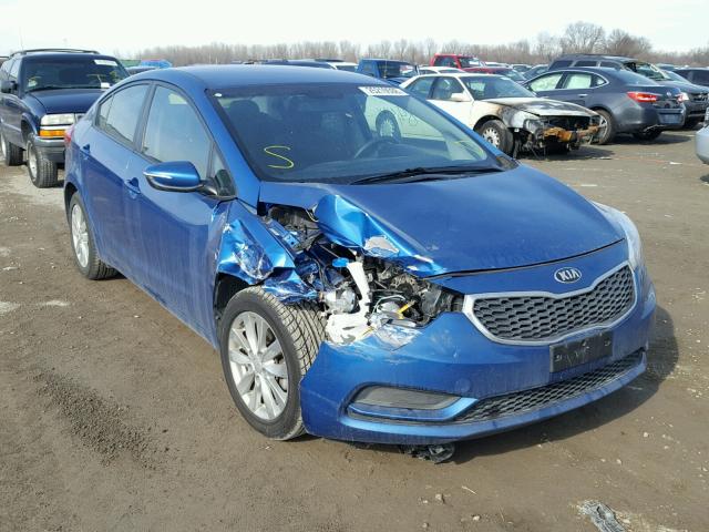 KNAFX4A61E5205429 - 2014 KIA FORTE LX BLUE photo 1