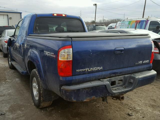 5TBDT48166S526466 - 2006 TOYOTA TUNDRA DOU BLUE photo 3