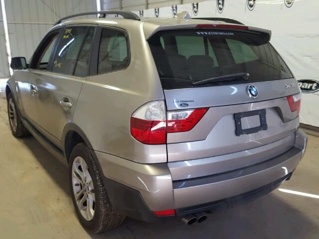 WBXPC93467WF19415 - 2007 BMW X3 3.0SI GOLD photo 3