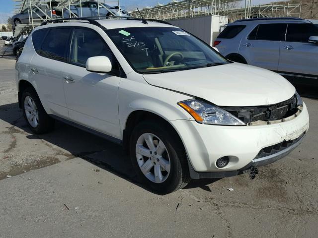 JN8AZ08W66W532933 - 2006 NISSAN MURANO SL WHITE photo 1