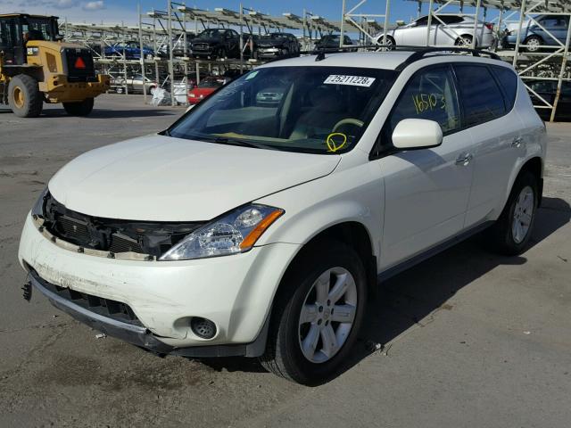 JN8AZ08W66W532933 - 2006 NISSAN MURANO SL WHITE photo 2