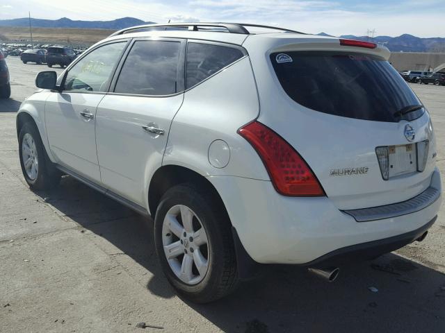 JN8AZ08W66W532933 - 2006 NISSAN MURANO SL WHITE photo 3