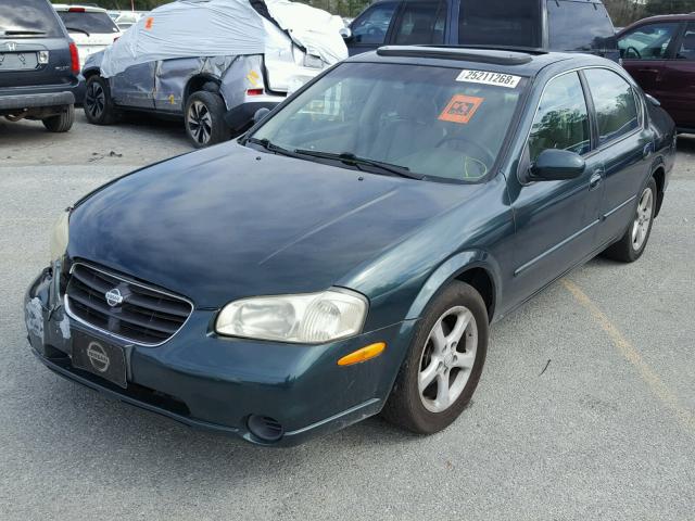 JN1CA31D1YT749366 - 2000 NISSAN MAXIMA GLE GREEN photo 2