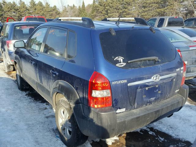 KM8JN72D26U303096 - 2006 HYUNDAI TUCSON GLS BLUE photo 3