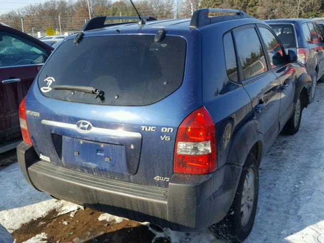 KM8JN72D26U303096 - 2006 HYUNDAI TUCSON GLS BLUE photo 4