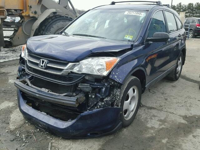 5J6RE4H36BL057684 - 2011 HONDA CR-V LX BLUE photo 2