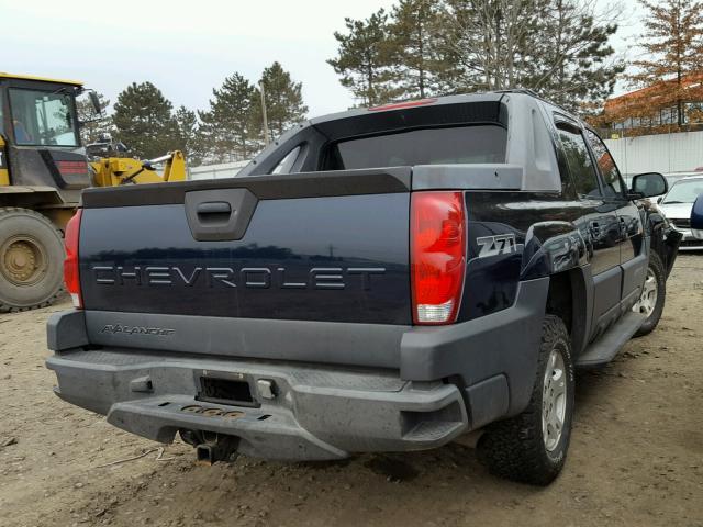 3GNEK12T74G262684 - 2004 CHEVROLET AVALANCHE BLUE photo 4