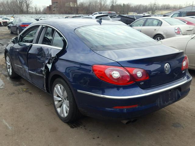 WVWMP7AN9BE705885 - 2011 VOLKSWAGEN CC SPORT BLUE photo 3