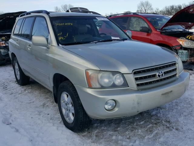 JTEHF21A930143078 - 2003 TOYOTA HIGHLANDER TAN photo 1