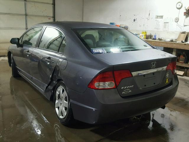 19XFA1F5XAE011595 - 2010 HONDA CIVIC LX GRAY photo 3