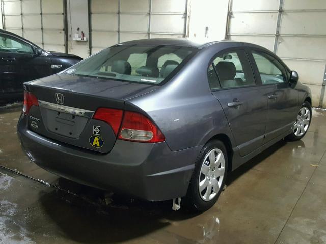 19XFA1F5XAE011595 - 2010 HONDA CIVIC LX GRAY photo 4