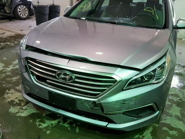 5NPE24AF5HH567992 - 2017 HYUNDAI SONATA SE GRAY photo 9