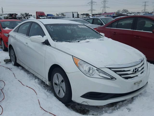 5NPEB4ACXEH815834 - 2014 HYUNDAI SONATA GLS WHITE photo 1