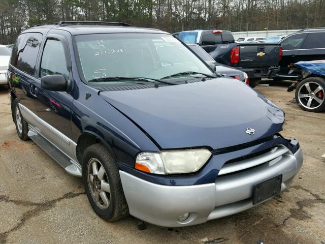 4N2ZN16T21D802749 - 2001 NISSAN QUEST SE BLUE photo 1