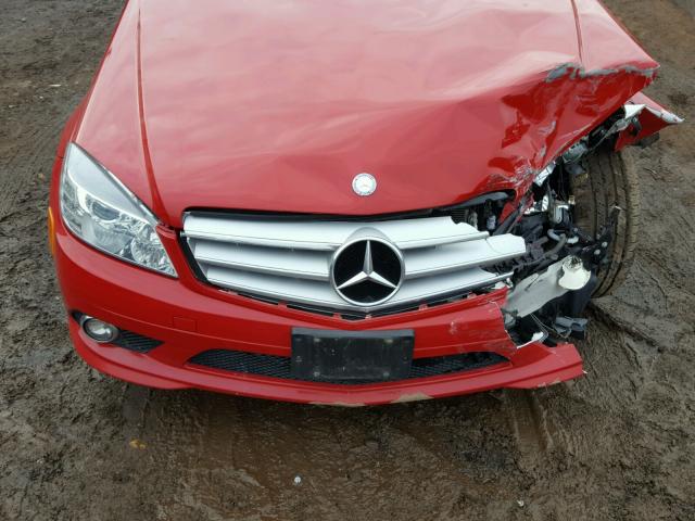 WDDGF81X39F247942 - 2009 MERCEDES-BENZ C 300 4MAT RED photo 7