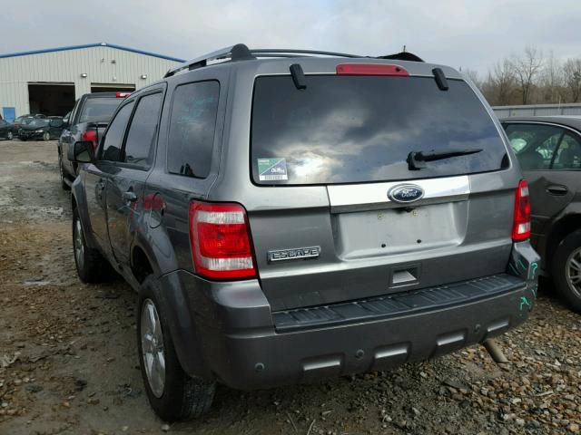 1FMCU0E70AKB21619 - 2010 FORD ESCAPE LIM GRAY photo 3