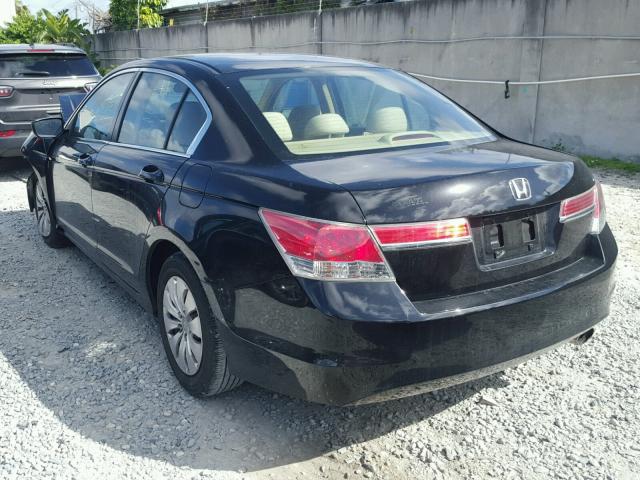 1HGCP2F33BA057281 - 2011 HONDA ACCORD LX BLACK photo 3