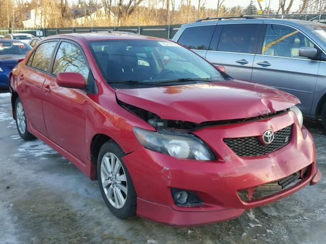 1NXBU40E19Z081186 - 2009 TOYOTA COROLLA BA RED photo 1