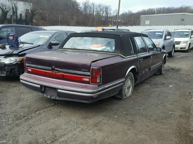 1LNLM81W3NY651548 - 1992 LINCOLN TOWN CAR E MAROON photo 4