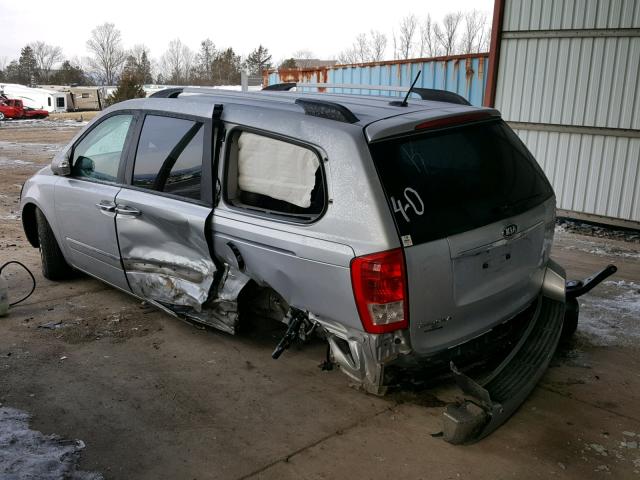 KNDMH4C79B6400651 - 2011 KIA SEDONA EX SILVER photo 3