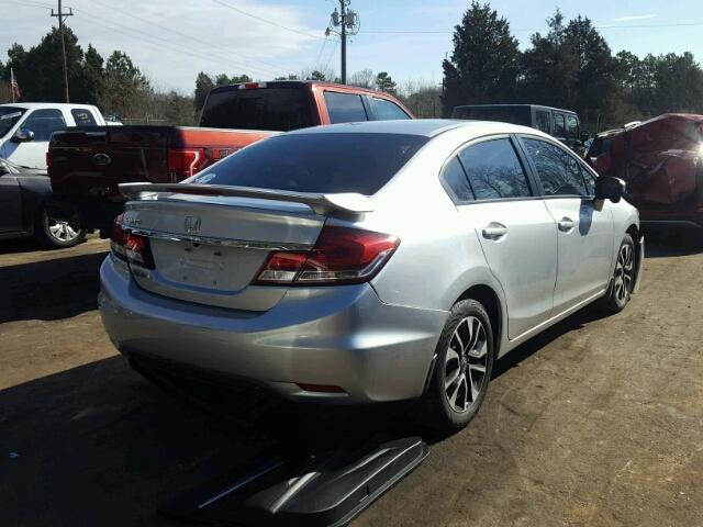 19XFB2F80FE058333 - 2015 HONDA CIVIC EX ვერცხლისფერი ფოტო 4