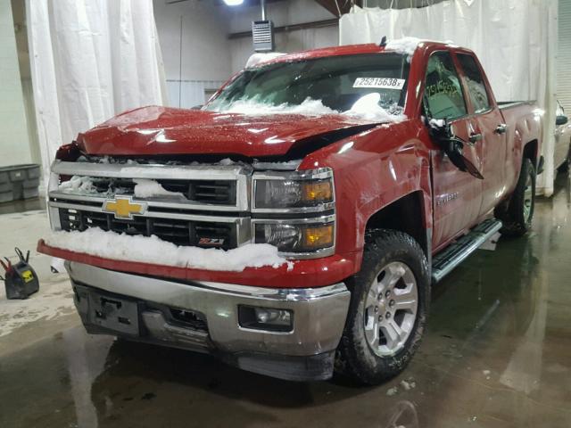 1GCVKREC6EZ190753 - 2014 CHEVROLET SILVERADO RED photo 2