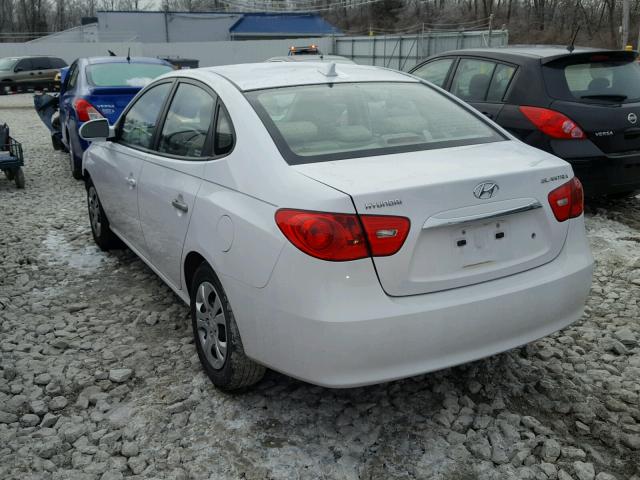 KMHDU4AD0AU110051 - 2010 HYUNDAI ELANTRA BL WHITE photo 3