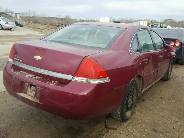 2G1WT55K869408780 - 2006 CHEVROLET IMPALA LT RED photo 4