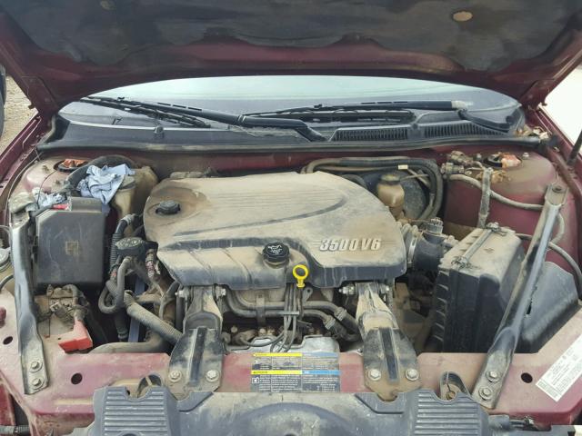 2G1WT55K869408780 - 2006 CHEVROLET IMPALA LT RED photo 7