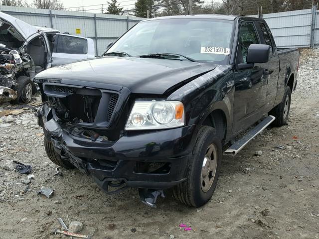 1FTRX14W75FA89108 - 2005 FORD F150 BLACK photo 2