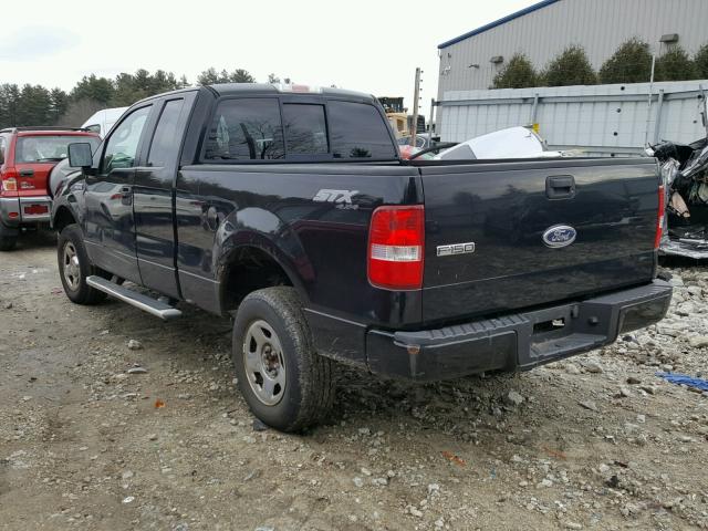 1FTRX14W75FA89108 - 2005 FORD F150 BLACK photo 3