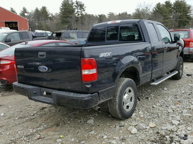 1FTRX14W75FA89108 - 2005 FORD F150 BLACK photo 4