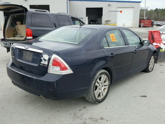 3FAHP08118R118295 - 2008 FORD FUSION SEL BLUE photo 4