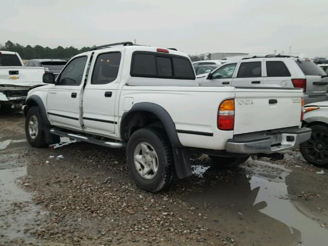 5TEGN92N04Z326223 - 2004 TOYOTA TACOMA DOU WHITE photo 3